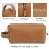 Picture of Custom Leather Toiletry Bag | Personalized Groomsmen Gifts | Travel Bag for Dad