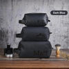 Picture of Custom Leather Toiletry Bag | Personalized Groomsmen Gifts | Travel Bag for Dad