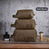 Picture of Custom Leather Toiletry Bag | Personalized Groomsmen Gifts | Travel Bag for Dad