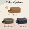 Picture of Custom Leather Toiletry Bag | Personalized Groomsmen Gifts | Travel Bag for Dad