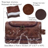 Picture of Custom Double Layer Leather Toiletry Bag | Personalized Groomsmen Gifts | Travel Bag For Dad
