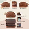 Picture of Custom Double Layer Leather Toiletry Bag for Men | Personalized Groomsmen Gifts | Gift for Father's Day