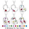 Picture of Personalized Heart Necklaces with Birthstone | Family Stainless Steel Necklace