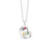 Picture of Personalized Heart Necklaces with Birthstone | Family Stainless Steel Necklace