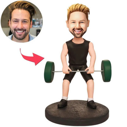 Picture of Custom Bobbleheads:Weightlifter Player | Personalized Bobbleheads for the Special Someone as a Unique Gift Idea｜Best Gift Idea for Birthday, Christmas, Thanksgiving etc.