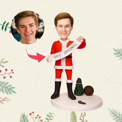 Picture of Custom Bobbleheads:Merry Christmas Men | Personalized Bobbleheads for the Special Someone as a Unique Gift Idea｜Best Gift Idea for Birthday, Christmas, Thanksgiving etc.