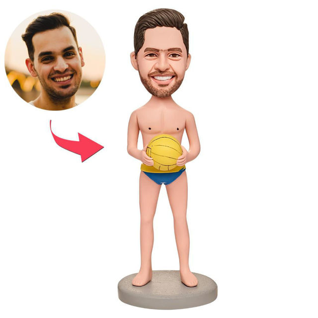 Picture of Custom Bobbleheads: Water Polo Boy | Personalized Bobbleheads for the Special Someone as a Unique Gift Idea｜Best Gift Idea for Birthday, Christmas, Thanksgiving etc.