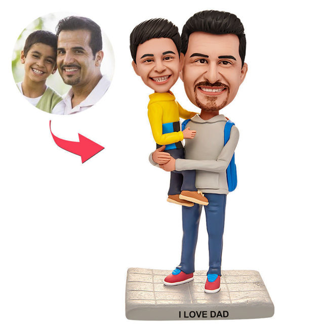Picture of Custom Bobbleheads: Father and Son Bobbleheads | Personalized Bobbleheads for the Special Someone as a Unique Gift Idea｜Best Gift Ideas for Birthday, Christmas, Thanksgiving etc.