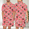 Picture of Custom Summer Pajamas Full Set with Face - Short Sleeve Pajamas - Personalised Unisex Pajamas Set