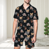 Picture of Custom Face Pajamas Full Set with Short Sleeves - Personalised Unisex Pajama Set for Couple