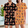 Picture of Custom Full Set Summer Pajamas with Short Sleeves - Personalised Face Pajama Set - Birthday Gift