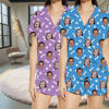 Picture of Custom Summer Pajamas Full Set with Face - Personalised Unisex Pajama Sets as Birthday Gift