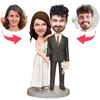 Picture of Custom Bobbleheads: Wedding Gift Happy Wedding Couple Bobblehead | Personalized Bobbleheads for the Special Someone as a Unique Gift Idea｜Best Gift Idea for Birthday, Christmas, Thanksgiving etc.