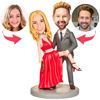 Afbeeldingen van Gepersonaliseerde bobbleheads: huwelijkscadeau in de vorm van een rode jurk | Gepersonaliseerde bobbleheads als uniek cadeau-idee voor die ene speciale persoon｜Het beste cadeau-idee voor verjaardagen, Kerstmis, Thanksgiving, etc.