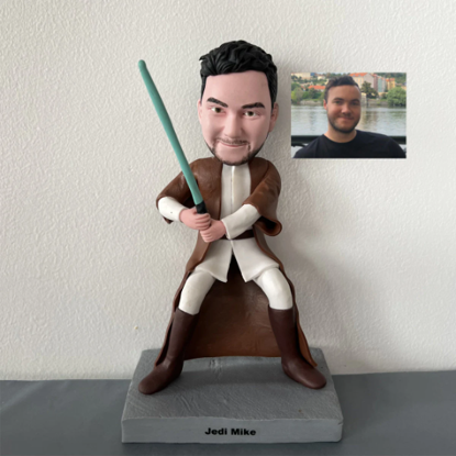 Picture of Custom Bobbleheads: Man Jedi | Personalized Bobbleheads for the Special Someone as a Unique Gift Idea｜Best Gift Idea for Birthday, Christmas, Thanksgiving etc.
