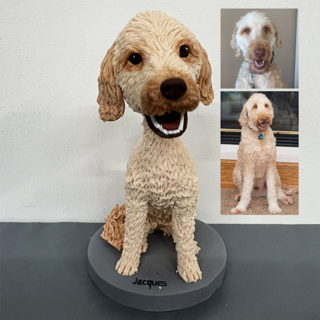 Picture of Custom Bobbleheads: Teddy dog | Personalized Bobbleheads for the Special Someone as a Unique Gift Idea｜Best Gift Idea for Birthday, Christmas, Thanksgiving etc.