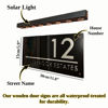 Picture of Custom House Sign with solar light - 3D Laser Acrylic Door Number Sign Plaque - Housewarming Gift