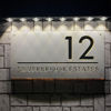 Picture of Custom House Sign with solar light - 3D Laser Acrylic Door Number Sign Plaque - Housewarming Gift