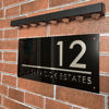 Picture of Custom House Sign with solar light - 3D Laser Acrylic Door Number Sign Plaque - Housewarming Gift