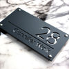 Picture of Custom House Sign with solar light - 3D Laser Acrylic Door Number Sign Plaque - Housewarming Gift