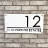 Picture of Custom House Sign with solar light - 3D Laser Acrylic Door Number Sign Plaque - Housewarming Gift