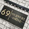 Picture of Custom Waterproof Wooden House Sign with Solar Light - Personalised Engraved Door Number Sign Plaque - Custom Door Sign