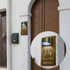Picture of Custom Waterproof Wooden Solar Light House Sign - Personalised Engraved Door Number Sign Plaque - LED Lit Numbers
