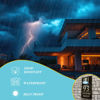 Picture of Custom Waterproof Wooden Solar Light House Sign - Personalised Engraved Door Number Sign Plaque - LED Lit Numbers