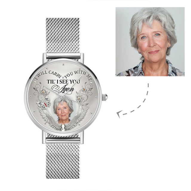 Picture of Personalized Engraved Photo Watch - Personalized Memorial Photo Watch