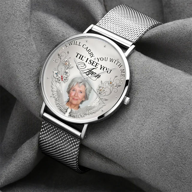 Picture of Personalized Engraved Photo Watch - Personalized Memorial Photo Watch
