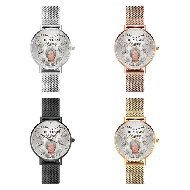 Picture of Personalized Engraved Photo Watch - Personalized Memorial Photo Watch