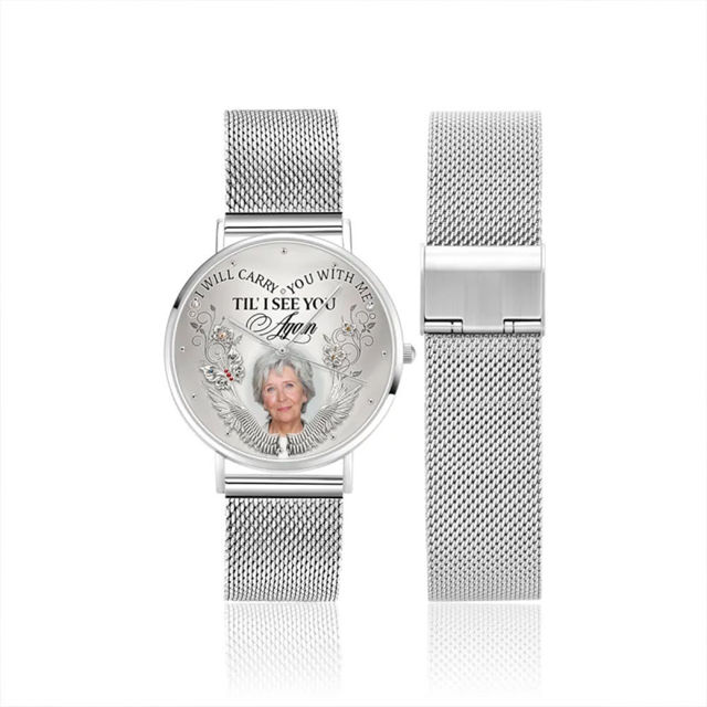 Picture of Personalized Engraved Photo Watch - Personalized Memorial Photo Watch