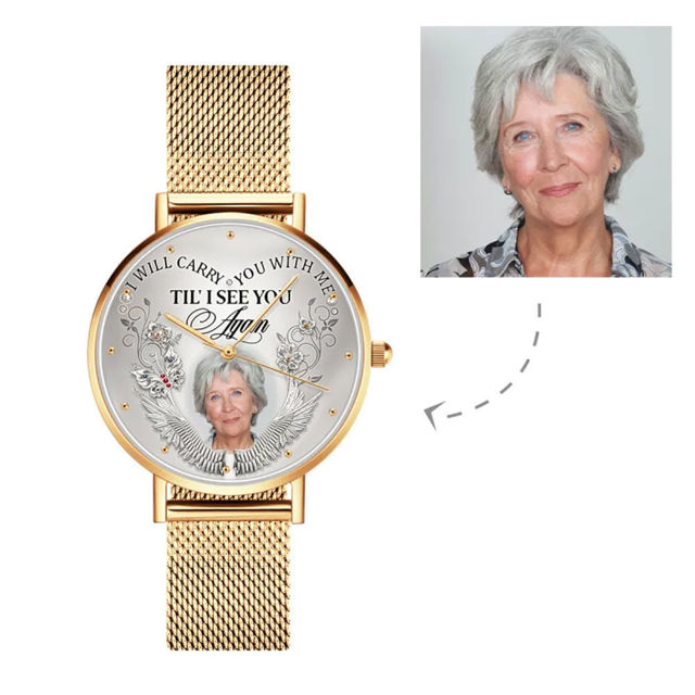 Picture of Personalized Engraved Photo Watch - Personalized Memorial Photo Watch