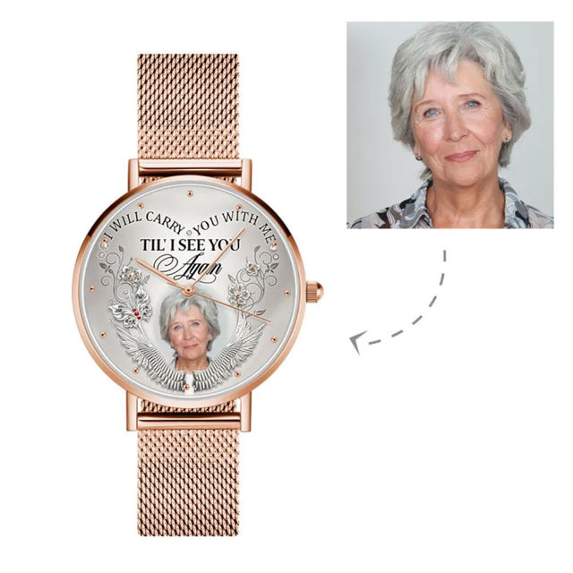 Picture of Personalized Engraved Photo Watch - Personalized Memorial Photo Watch