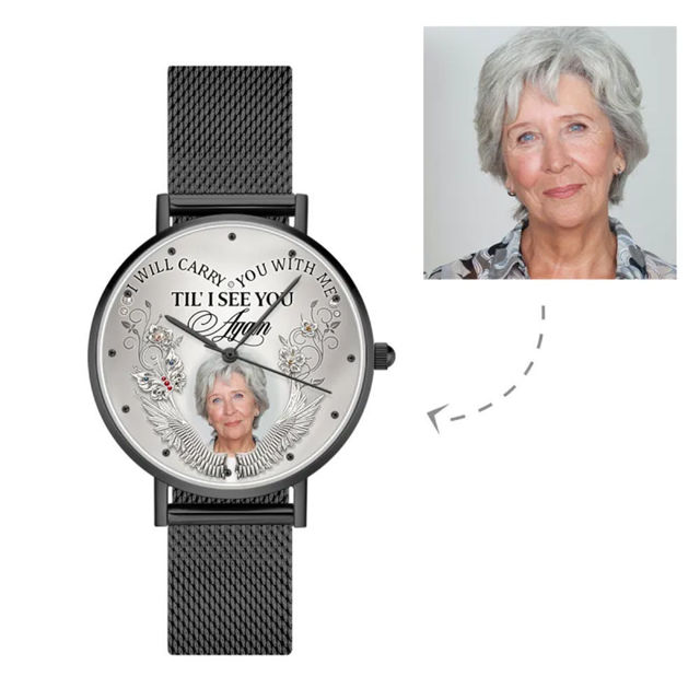Picture of Personalized Engraved Photo Watch - Personalized Memorial Photo Watch