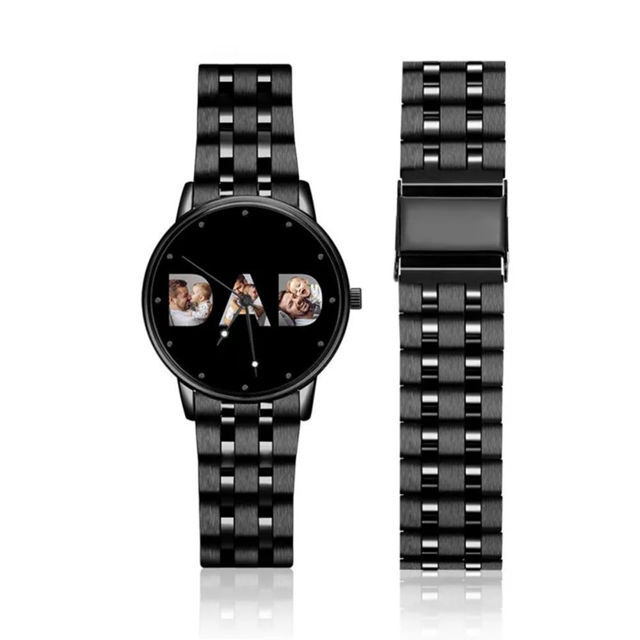Picture of Father's Day Personalized Engraved Photo Watch - Gift for Dad