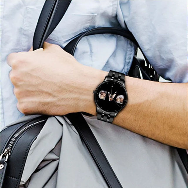 Picture of Father's Day Personalized Engraved Photo Watch - Gift for Dad