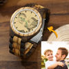 Picture of Personalized Engraved Wood Photo Watch - Gift for Him - Birthday Gift