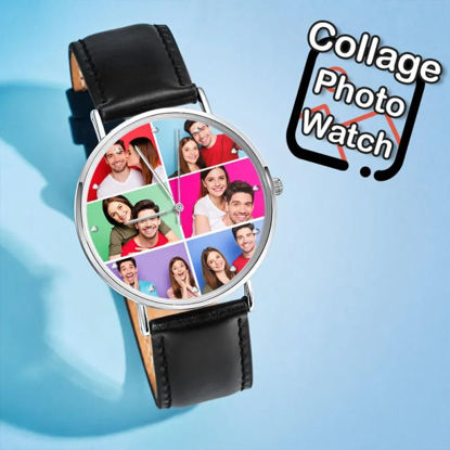 Picture of Personalized Engraved Collage Photo Watch - Retention Your Happy Moments