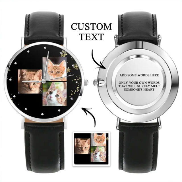 Picture of Personalized Engraved Collage Photo Watch - Retention Your Happy Moments