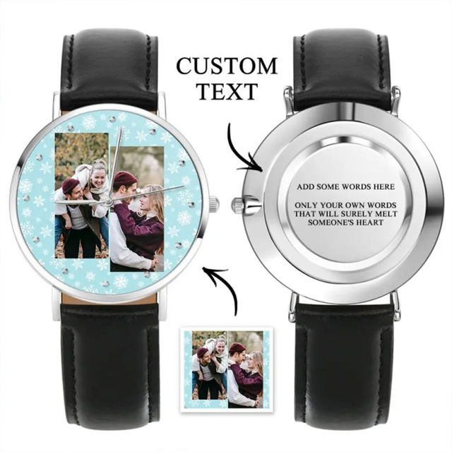 Picture of Personalized Engraved Collage Photo Watch - Retention Your Happy Moments