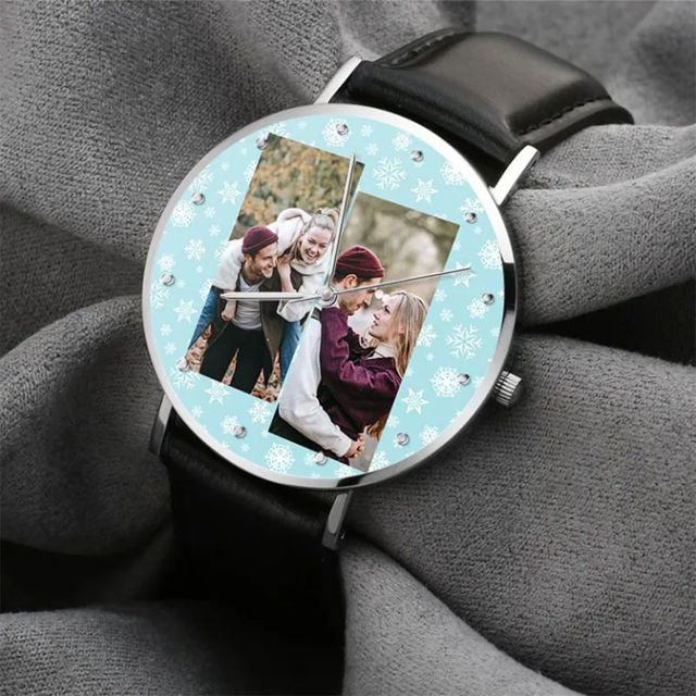 Picture of Personalized Engraved Collage Photo Watch - Retention Your Happy Moments
