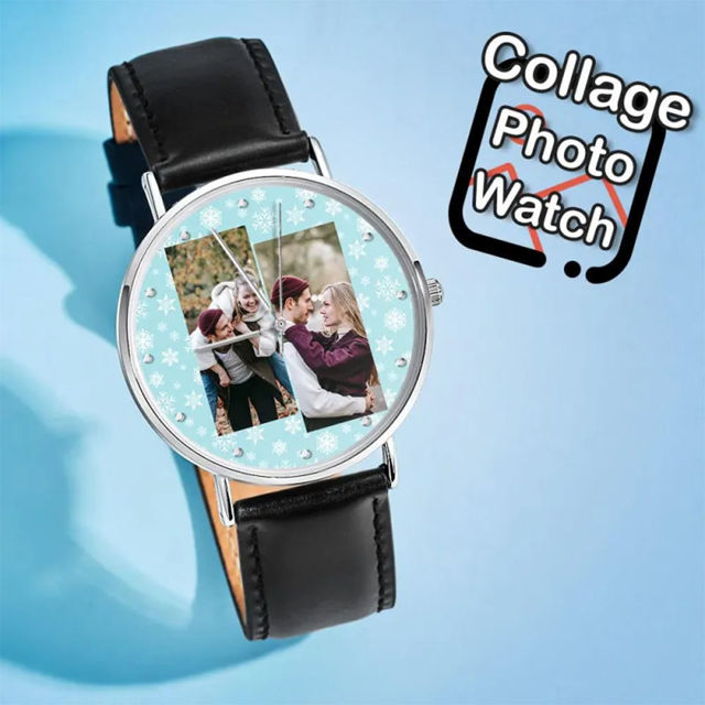 Picture of Personalized Engraved Collage Photo Watch - Retention Your Happy Moments