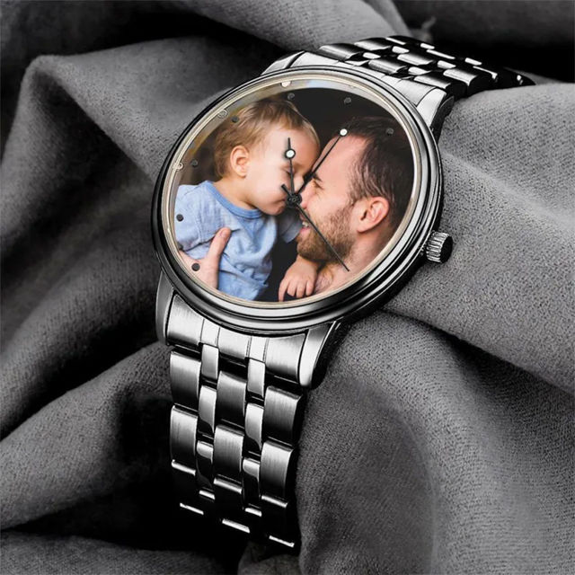 Picture of Personalized Engraved Photo Watch - Gift for Birthday