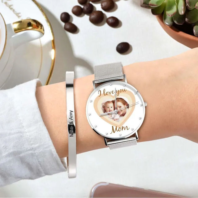 Picture of Personalized Engraved Photo Watch - Mother's day Gift