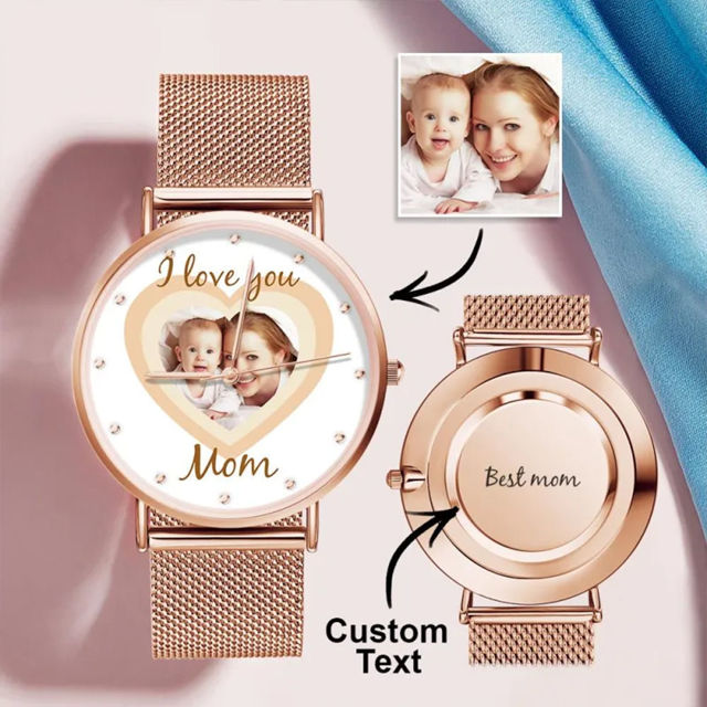 Picture of Personalized Engraved Photo Watch - Mother's day Gift