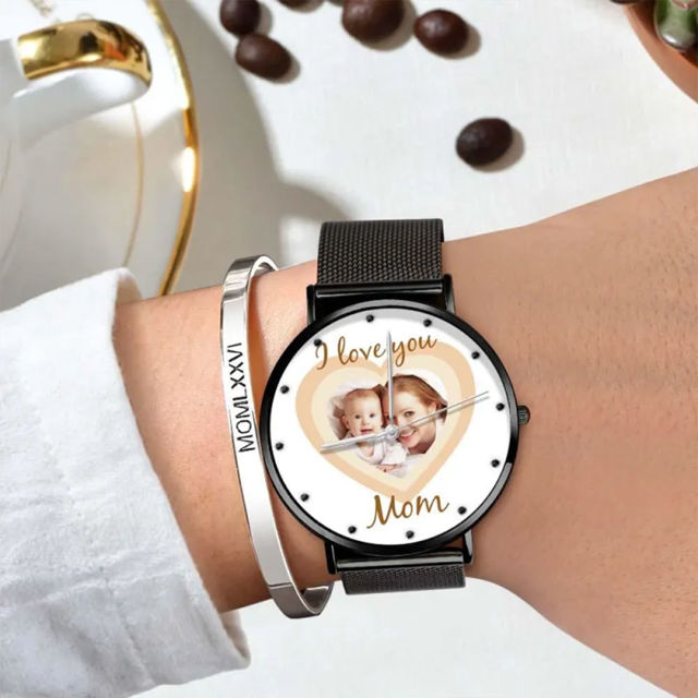 Picture of Personalized Engraved Photo Watch - Mother's day Gift