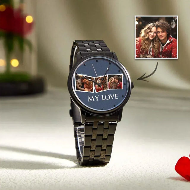 Picture of Personalized  Photo Watch - Custom Engraved Photo Watch