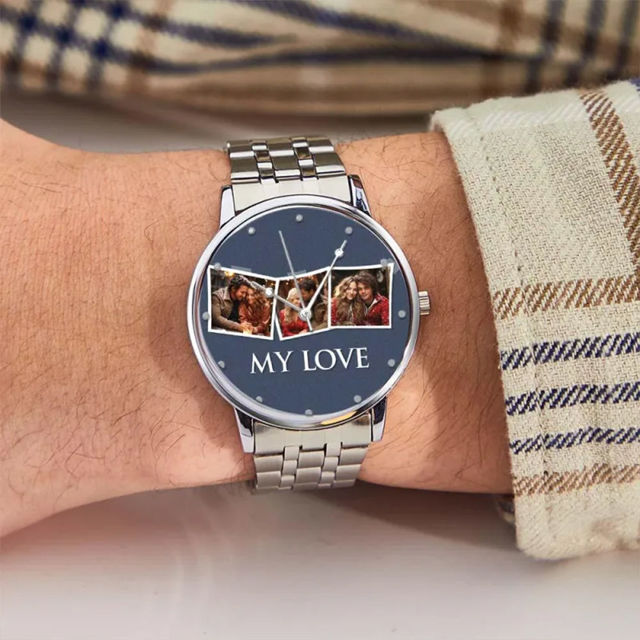 Picture of Personalized  Photo Watch - Custom Engraved Photo Watch