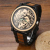 Picture of Custom Engraved Wood Photo Watch - Christmas Gift for Him